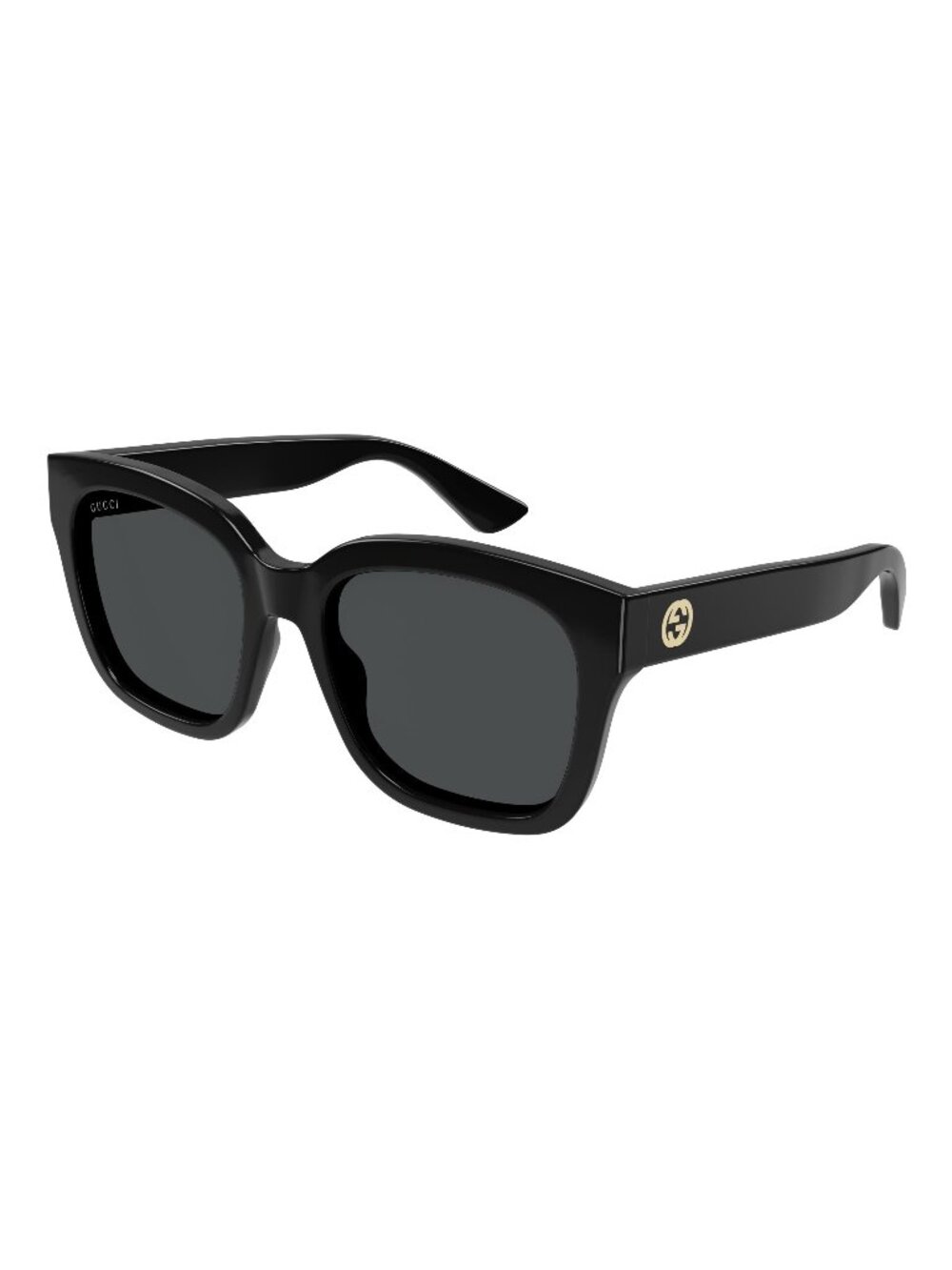New Gucci Women's Sunglasses Black Square Grey Lens Injected Frame GG1338S 001